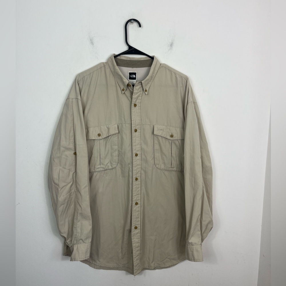 The North Face Vintage Nylon Hiking Treking Shirt Sz L
